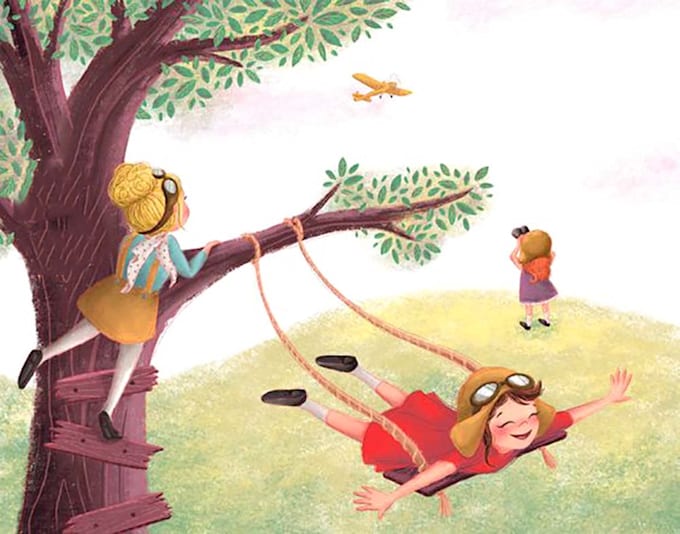 children story book illustration and cover