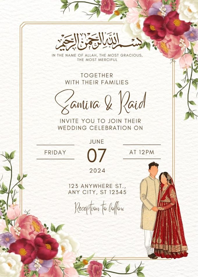 design a prefect wedding invitation card