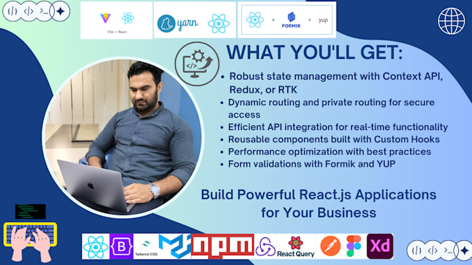 develop a scalable react js web app with real time features and redux