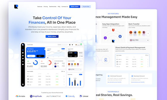 design a saas landing page built for conversion
