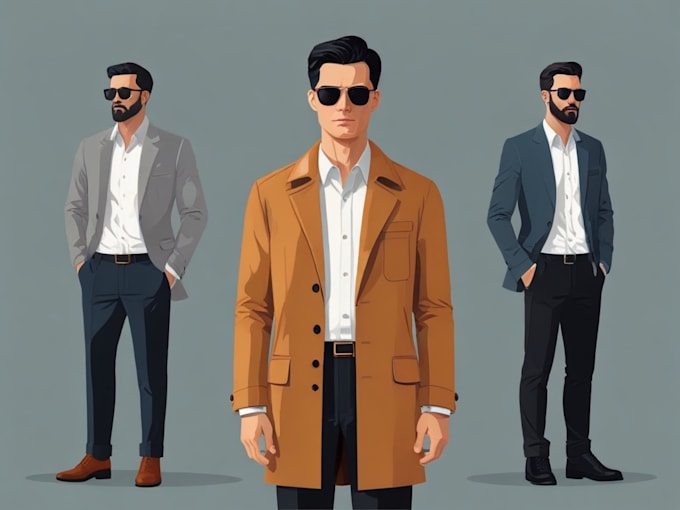 create flat minimalist vector illustrations