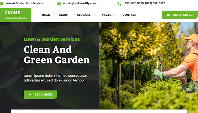 design construction website, lawn care website, booking with jobber, house call