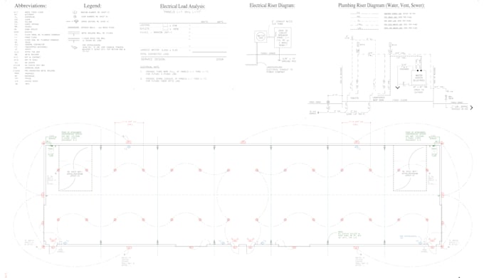 draw plumbing, mechanical and electrical plan for your project