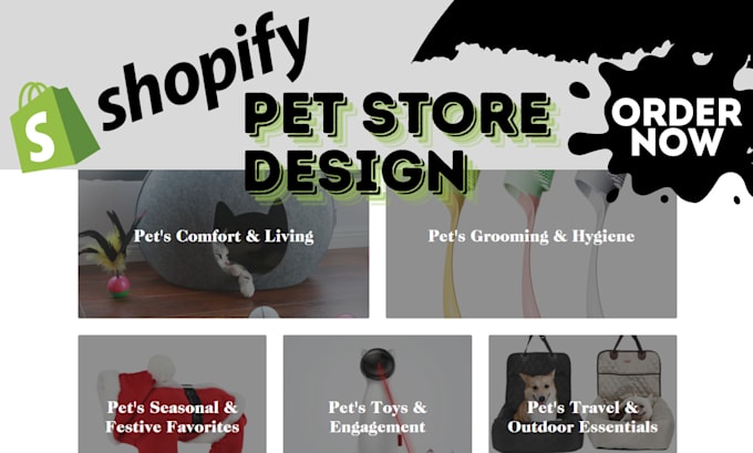 setup shopify wix website pet shop pet products dogs cats ecommerce store