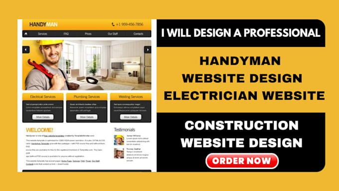 build hvac website roofing website renovation website handyman website design