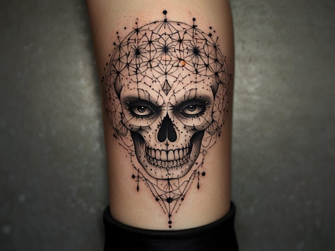design a custom dotwork or lined tattoo