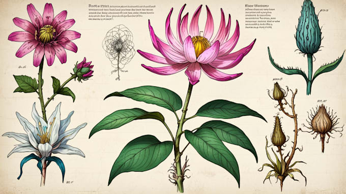 do botanical and anatomical scientific illustrations
