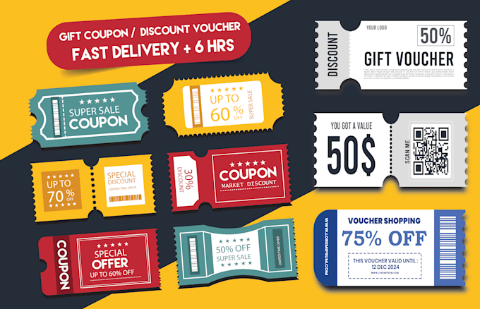 design vouchers, invitations, coupons, and gift cards for birthdays and events