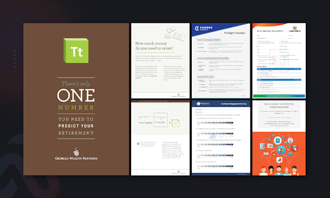design branded pdf lead magnet, newsletter, and word document