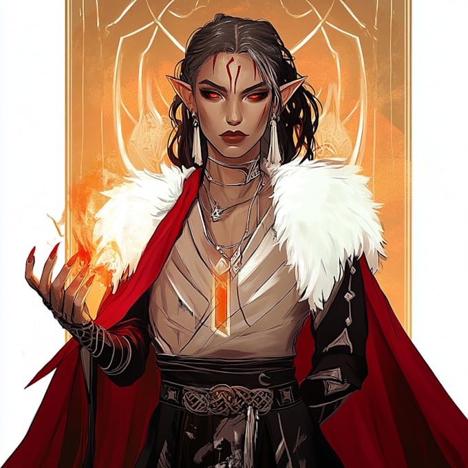 Een dnd fantasy concept art illustratie tekenen