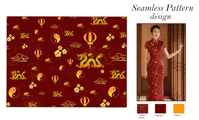 design seamless pattern or textile fabric prints