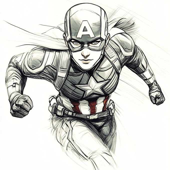 draw you a marvel style comic superhero or character