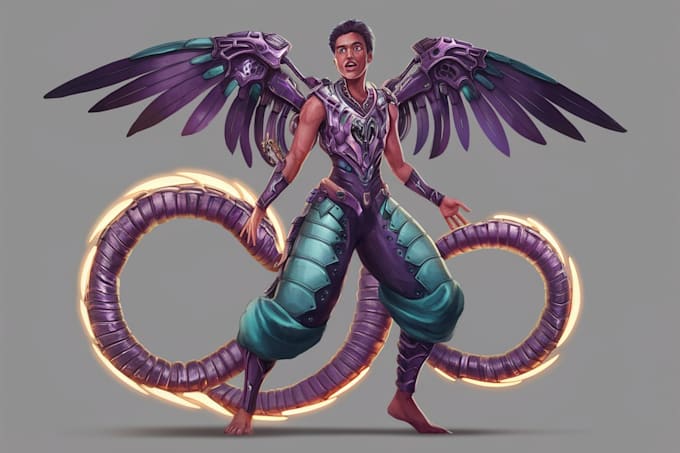 draw fantasy or sci fi concept character