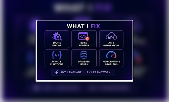 debug and fix your code issues