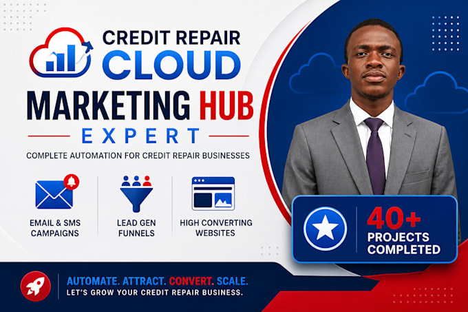 setup credit repair cloud marketing hub CRM and automation and crc expert