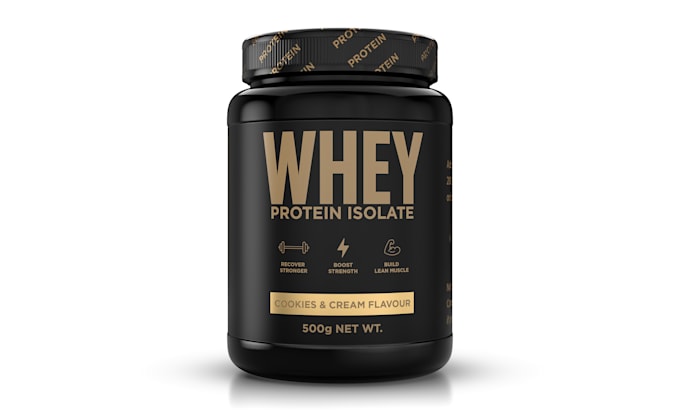 design premium supplement packaging and 3d renders