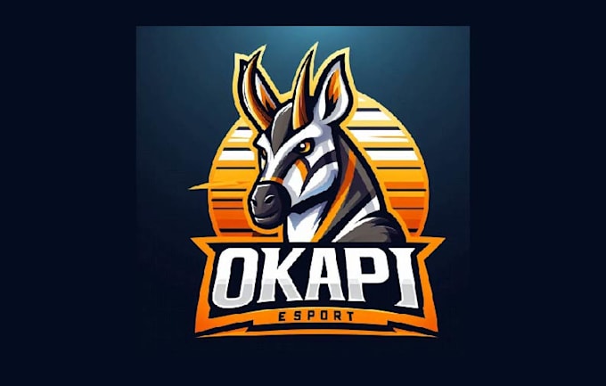 do unique okapi and zebra mascot logo delivered in 2 days