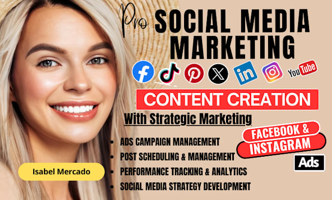 be your social media marketing manager, instagram and facebook content creator