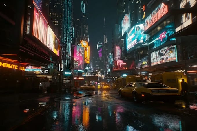 Design a sci fi and cyberpunk futuristic city art by Amorenekom | Fiverr