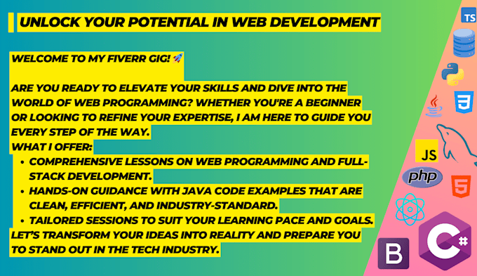 teach web development and programming for all levels