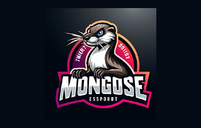 create a custom mongoose mascot logo for your company