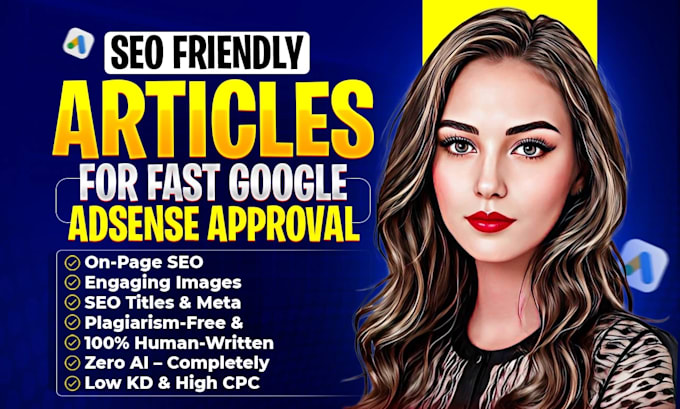 write 35 SEO friendly articles for quick google adsense approval
