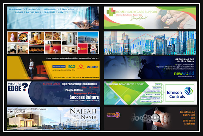 design a professional and attractive linkedin banner