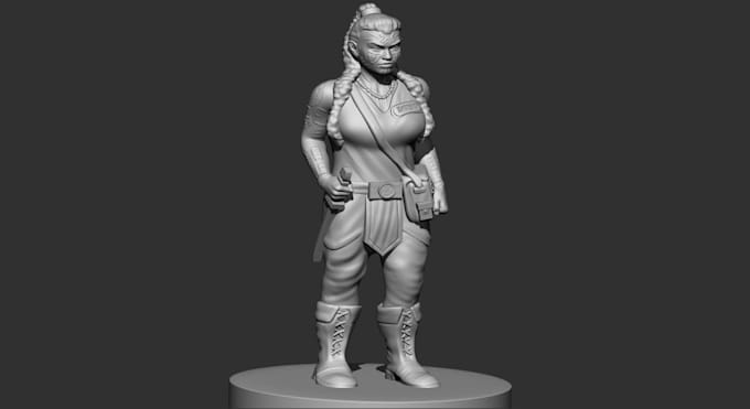 2d image to character stl file sculpt, 3d model for printing, mini figures model