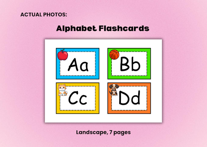 Create printable educational flashcards for kids by Hazeledits Fiverr