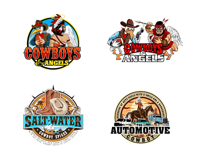 design excellent cowboy logo