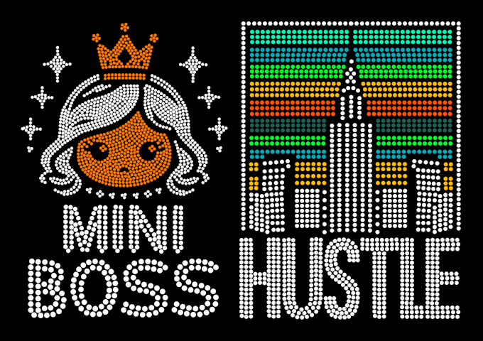 create rhinestone logo and bling t shirt heat transfer