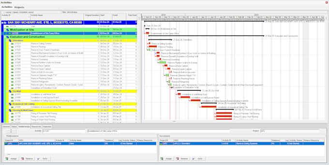 schedule, plan, and manage construction projects using p6