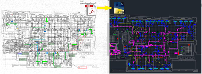 convert all type of PDF to autocad