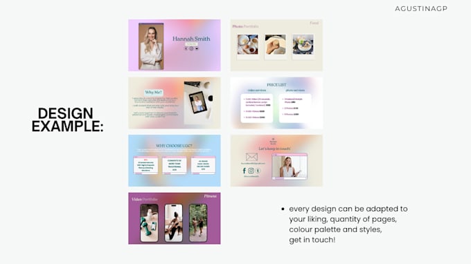 create an eye catching ugc portfolio website on canva