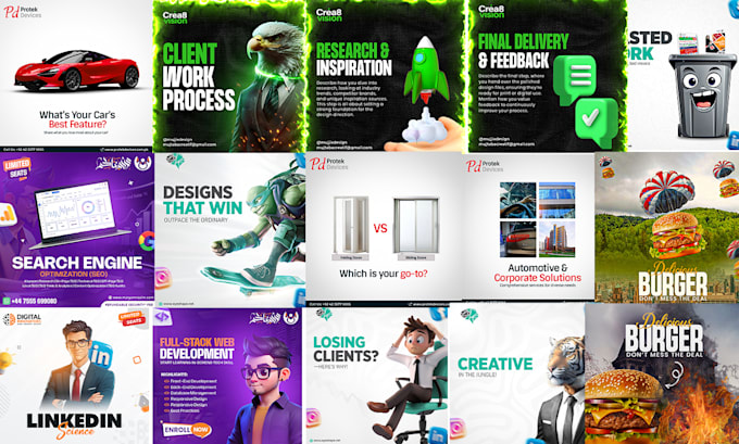 Design social media posts graphics for facebook, instagram by ...