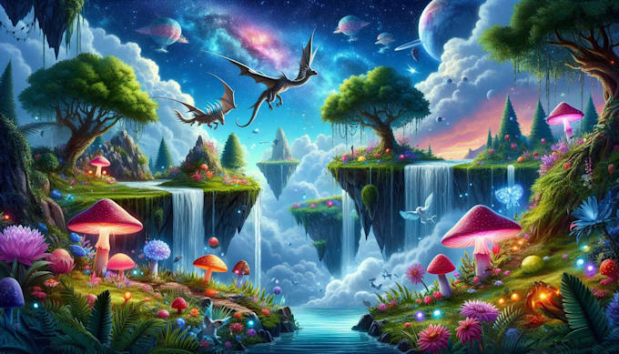 create fantasy landscape concept art