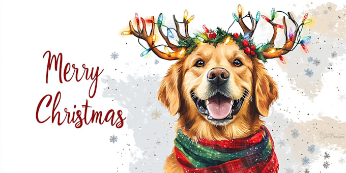 make a christmas card, new year card and holiday card