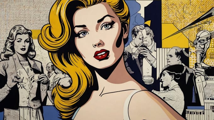 draw pop art or roy lichtenstein style