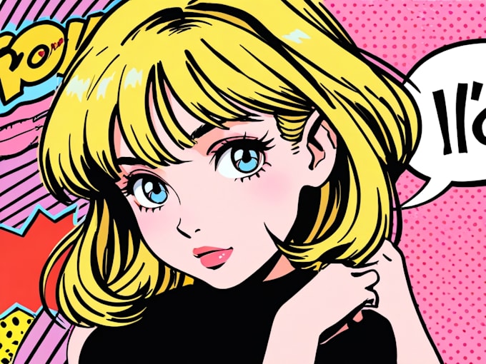 draw pop art or roy lichtenstein style