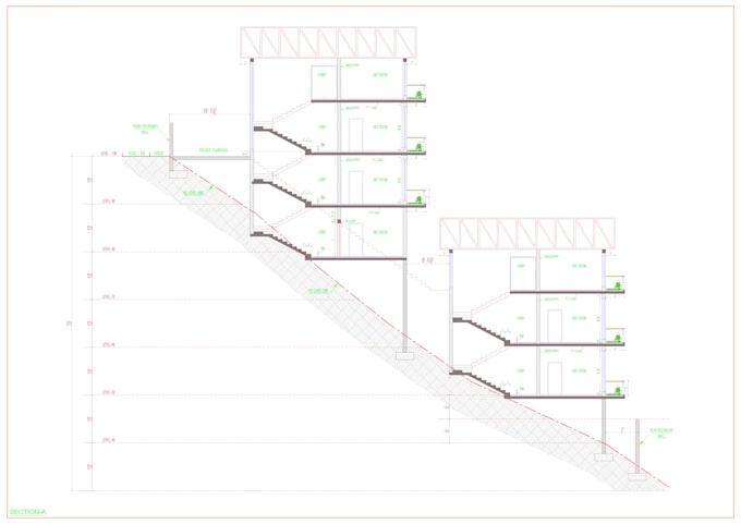 design autocad architecture plan and structural drawings blue print