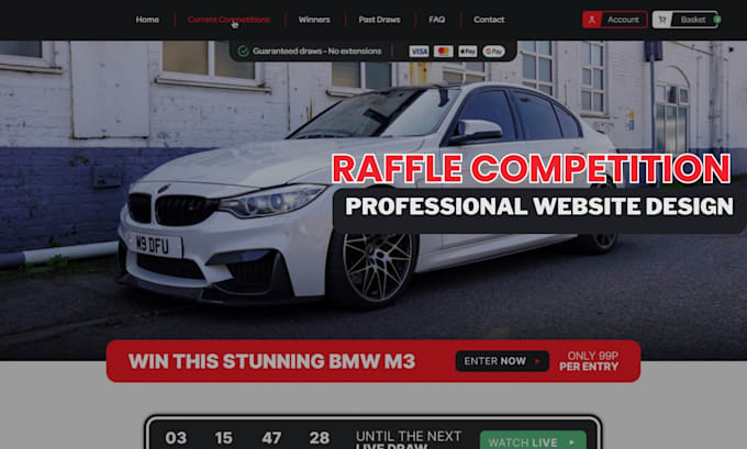 design raffle website competition website raffle giveaway website competition