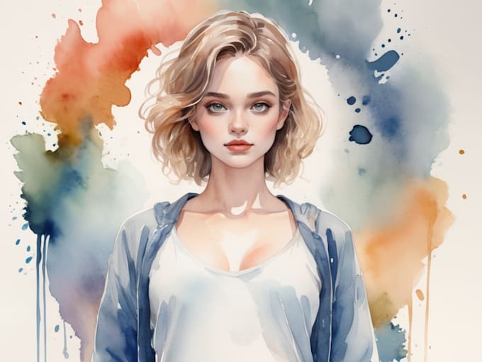 draw your portrait in watercolor