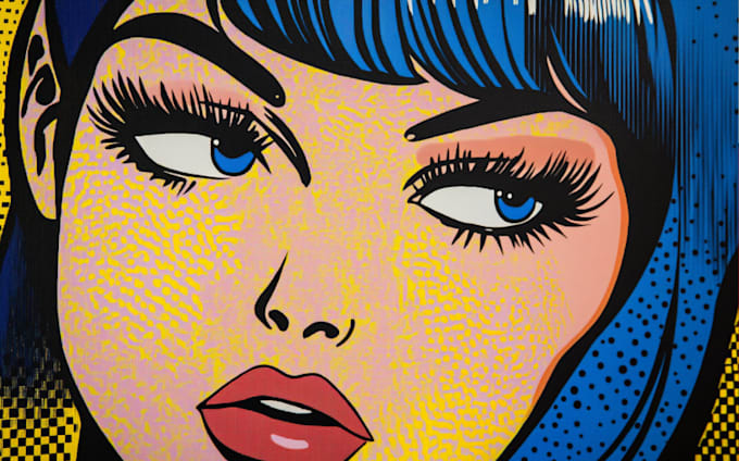 draw pop art or roy lichtenstein style