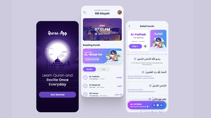 develop bible quran prayer book mobile app online offline mode