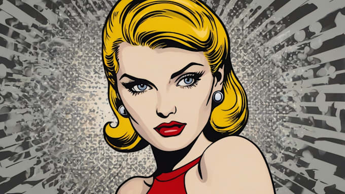 draw pop art or roy lichtenstein style