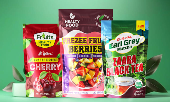 do product label design,  pouch label and box packaging design