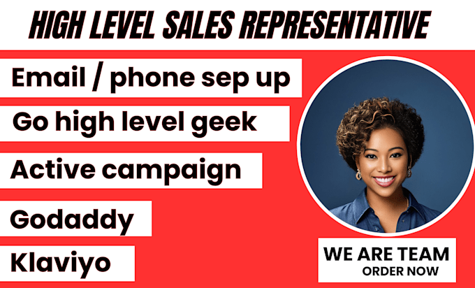 design converting go high level  sales representative