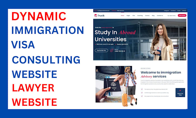 build immigration visa consulting website lawyer website law firm website