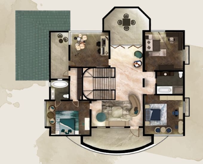 create professional 2d rendered plans, sections, and elevations