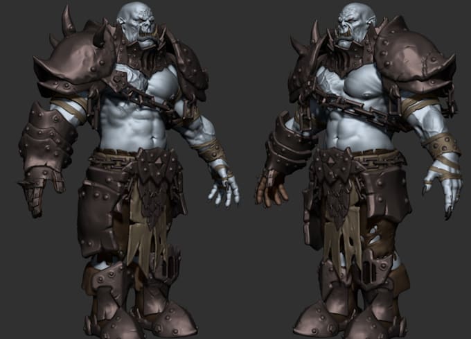 3d character model with full body rigging including face expression ...